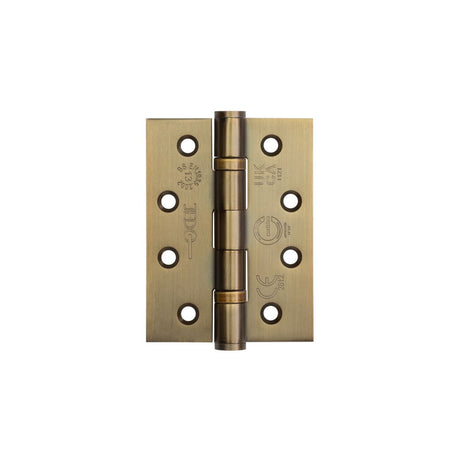 Frelan Hardware Hinges Antique Brass / Ball Bearing Hinges / 4" x (102mm) Frelan - 102x76mm Grade 202 Stainless Steel Ball Bearing Hinges Grade 13 - Antiq