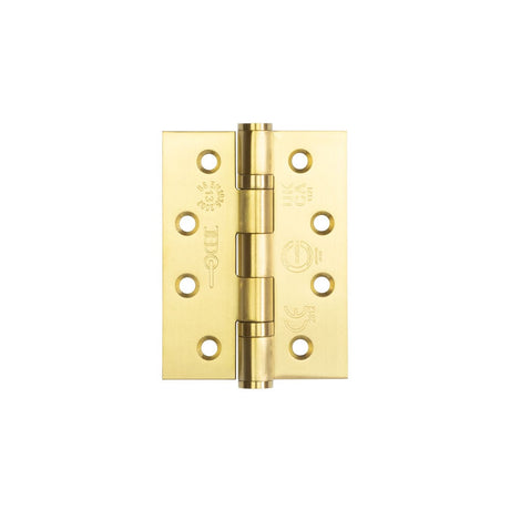 Frelan Hardware Hinges Satin Brass / Ball Bearing Hinges / 4" x (102mm) Frelan - 102x76mm Grade 202 Stainless Steel Ball Bearing Hinges Grade 13 - Satin