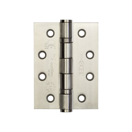 Frelan Hardware Hinges Satin Stainless Steel / Ball Bearing Hinges / 4" x (102mm) Frelan - 102x76mm Grade 316 Stainless Steel Ball Bearing Hinges Grade 13 - SSS