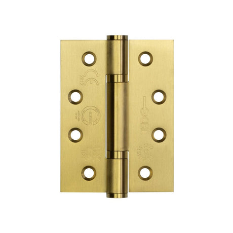 Frelan Hardware Hinges Satin Brass / Ball Bearing Hinges / 4" x (102mm) Frelan - 102x76x3mm SB 3 Knuckle PBH