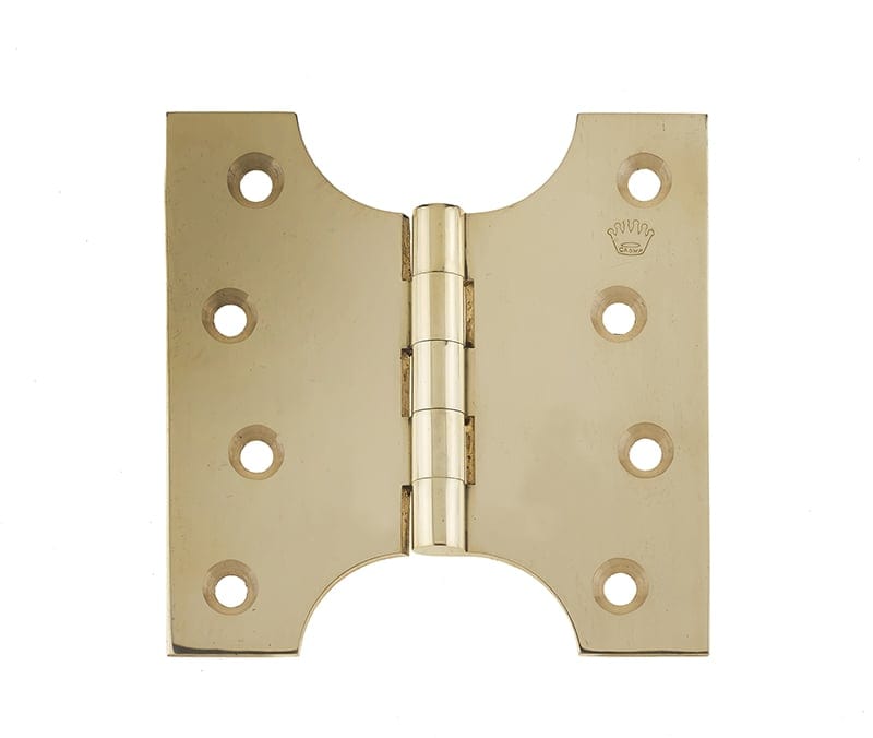 Frelan Hardware Hinges Polished Brass / Parliament Hinges / 4" x (102mm) Frelan - 127x102mm Budget Parliament Hinges - Polished Brass