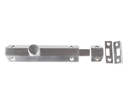 Frelan Hardware Accessories Satin Nickel / Straight Surface Bolts / 150mm / 6" Frelan - 150mm SN Slide Bolt