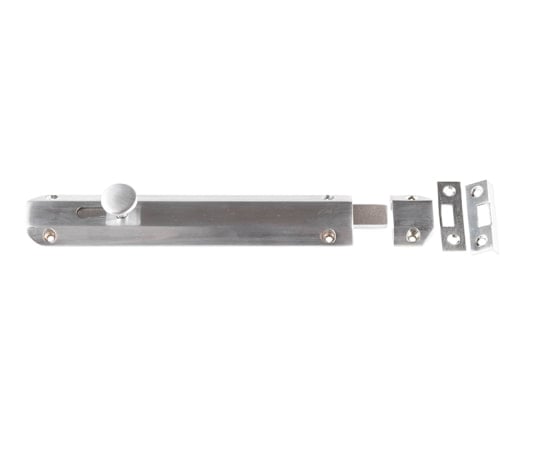 Frelan Hardware Accessories Satin Nickel / Straight Surface Bolts / 200mm / 8" Frelan - 200mm SN Slide Bolt
