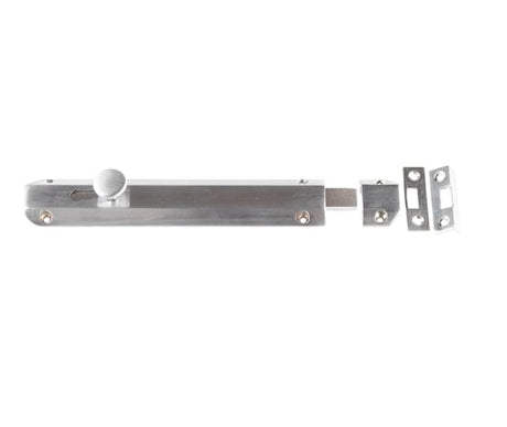 Frelan Hardware Accessories Satin Nickel / Straight Surface Bolts / 200mm / 8" Frelan - 200mm SN Slide Bolt