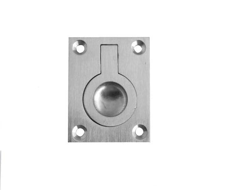 Frelan Hardware Accessories Satin Chrome / 50 x 38mm Frelan - 38x50mm Flush Ring - Satin Chrome