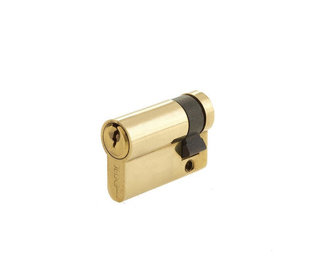 Frelan Hardware Locks & Latches Polished Brass / Euro Cylinders Single / 30 x 10mm Frelan - 40mm PB Euro single cyl KA 62134