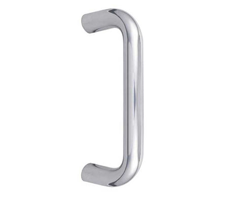 Frelan Hardware Door Furniture Polished Stainless Steel / Pull Handles (Bolt Through) Frelan - 425x22mm PSS D shape pull handle B/T Grade 304