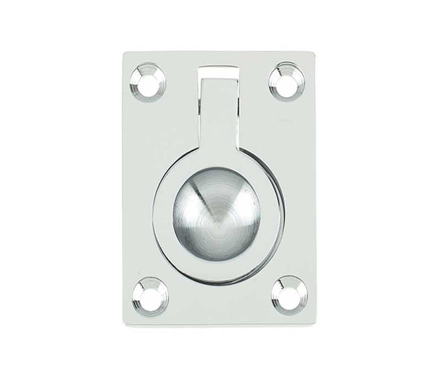 Frelan Hardware Accessories Polished Chrome / 63 x 50mm Frelan - 50x63mm Flush Ring - Polished Chrome