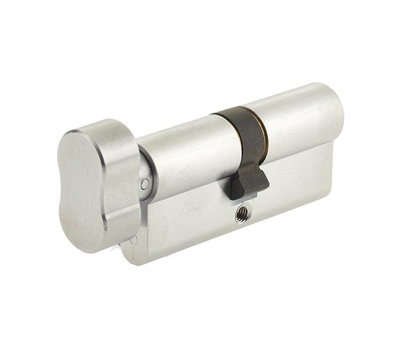 Frelan Hardware Locks & Latches Satin Chrome Frelan - 70mm SC Euro cyl & turn KA 62134