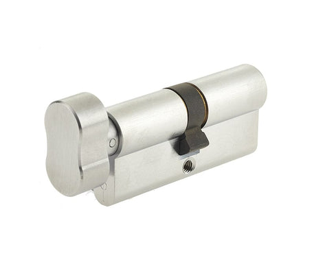 Frelan Hardware Locks & Latches Satin Chrome Frelan - 70mm SC Euro cyl & turn KA 62134