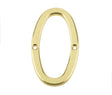 Frelan Hardware Door Furniture Polished Brass / Numerals / 0 Frelan - 75MM PB Screwfix numeral 0