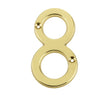 Frelan Hardware Door Furniture Polished Brass / Numerals / 8 Frelan - 75MM PB Screwfix numeral 8
