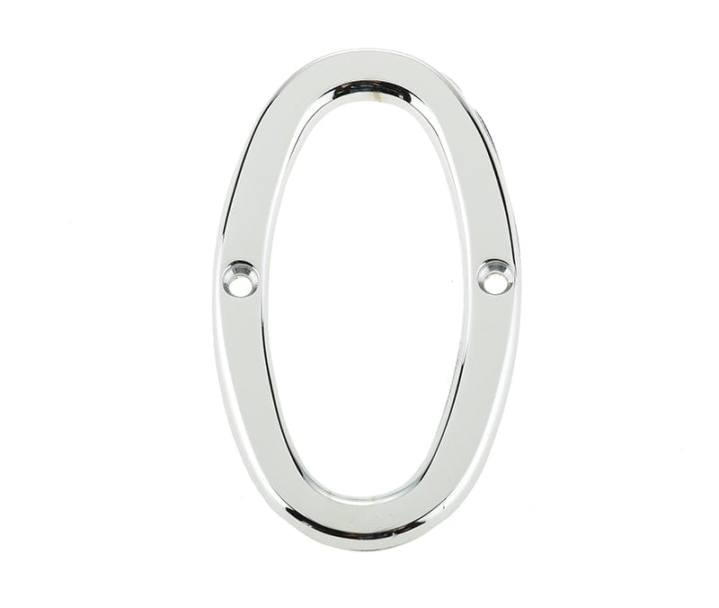 Frelan Hardware Door Furniture Polished Chrome / Numerals / 0 Frelan - 75mm PC Screwfix numeral 0