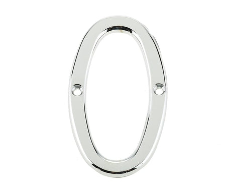 Frelan Hardware Door Furniture Polished Chrome / Numerals / 0 Frelan - 75mm PC Screwfix numeral 0
