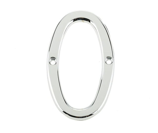 Frelan Hardware Door Furniture Polished Chrome / Numerals / 0 Frelan - 75mm PC Screwfix numeral 0