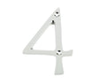 Frelan Hardware Door Furniture Polished Chrome / Numerals / 4 Frelan - 75mm PC Screwfix numeral 4