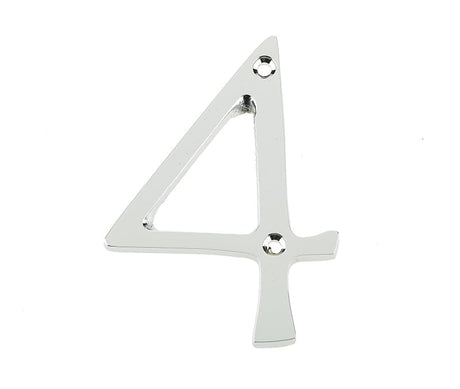 Frelan Hardware Door Furniture Polished Chrome / Numerals / 4 Frelan - 75mm PC Screwfix numeral 4