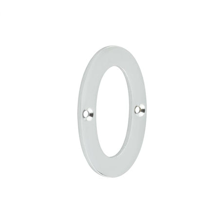 Frelan Hardware Polished Chrome Frelan - 75mm Polished Chrome 0 Screw Fix Numeral