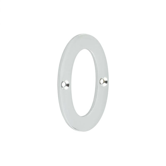 Frelan Hardware Polished Chrome Frelan - 75mm Polished Chrome 0 Screw Fix Numeral