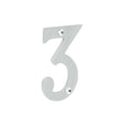 Frelan Hardware Polished Chrome Frelan - 75mm Polished Chrome 3 Screw Fix Numeral