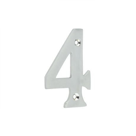 Frelan Hardware Polished Chrome Frelan - 75mm Polished Chrome 4 Screw Fix Numeral