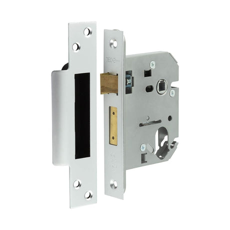 Frelan Hardware Locks & Latches Satin Chrome Frelan - 76mm SC Oval Profile Sashlock