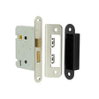 Frelan Hardware Locks & Latches Nickel Plated Frelan - 76mm SN 2/L sashlock large radiused strike & forend