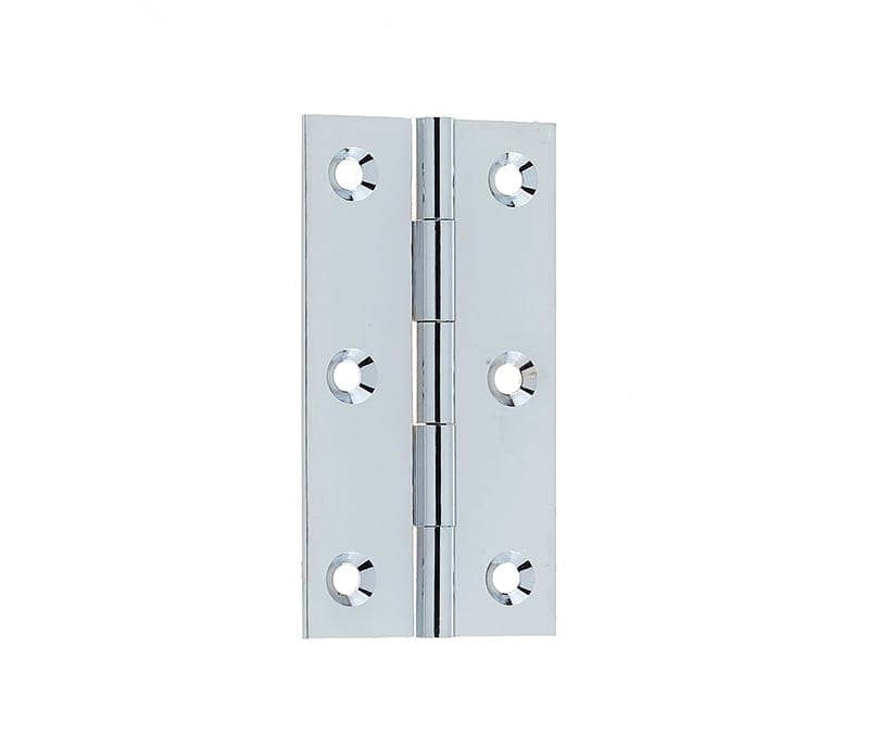 Frelan Hardware Hinges Polished Chrome / Solid Drawn Hinges / 3" (76mm) Frelan - 76x42x1.5mm PC HINGE