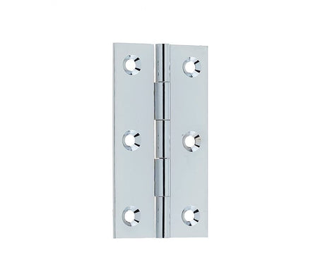 Frelan Hardware Hinges Polished Chrome / Solid Drawn Hinges / 3" (76mm) Frelan - 76x42x1.5mm PC HINGE