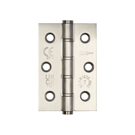 Frelan Hardware Hinges Satin Stainless Steel / Washered Hinges / 3" (76mm) Frelan - 76x50mm Grade 202 Stainless Steel Washered Hinges Grade 7 - SSS