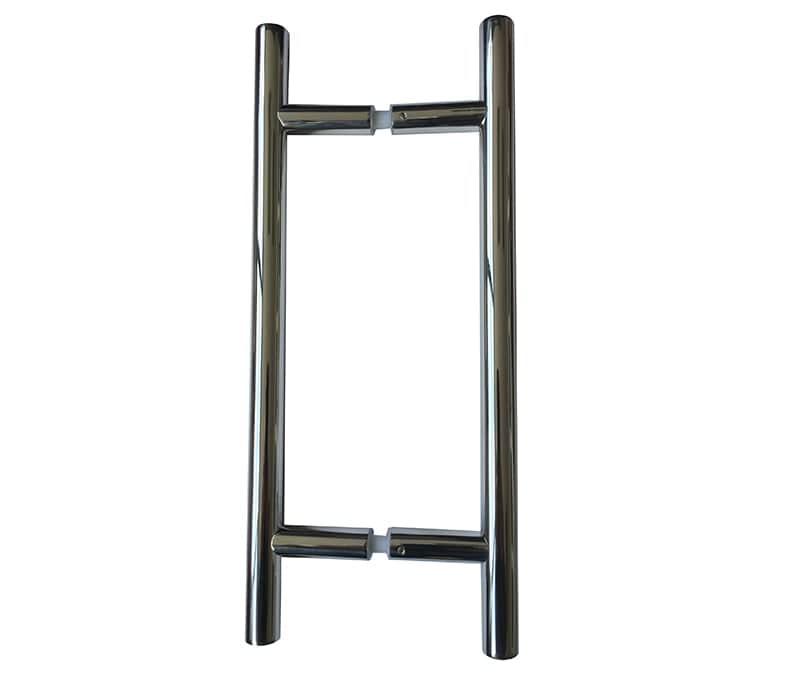 Frelan Hardware Door Furniture Polished Stainless Steel / Back to Back Fixing Pack Frelan - Back to Back Guardsman Pull Handle 1000x25mm (900mm Centres) - Grade 30