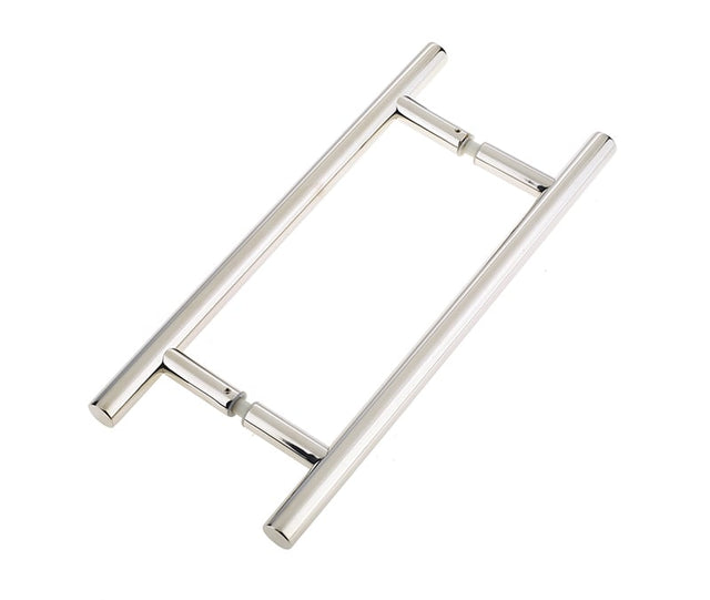 Frelan Hardware Door Furniture Polished Stainless Steel / Back to Back Fixing Pack Frelan - Back to Back Guardsman Pull Handle 325x19mm (225mm Centres) - Grade 304