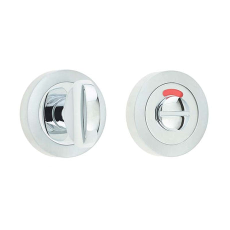 Frelan Hardware Door Furniture Polished Chrome/Satin Chrome / Yes Frelan - Bathroom Turn & Release with Indicator - Polished Chrome/Satin Chrome
