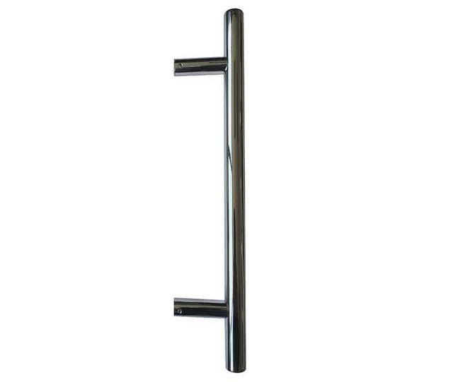 Frelan Hardware Door Furniture Polished Stainless Steel / Pull Handles (Bolt Through) Frelan - Bolt Through Guardsman Pull Handle 600x25mm (450mm Centres) - Grade 304