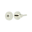 Frelan Hardware Door Furniture Polished Nickel Frelan - Burlington Easy Turn & Release Plain Rose Polished Nickel