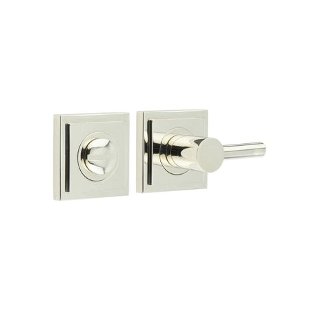 Frelan Hardware Door Furniture Polished Nickel Frelan - Burlington Easy Turn & Release Square Stepped Rose Polished Nickel