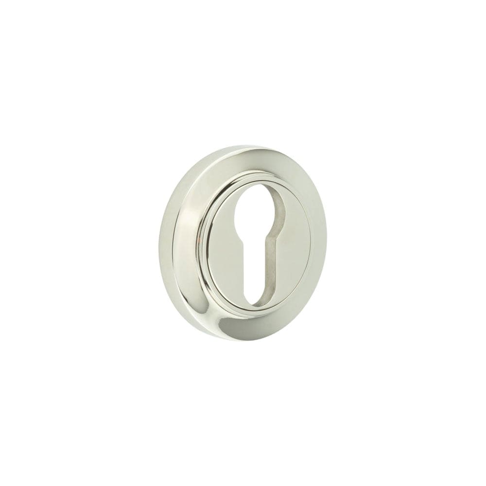 Frelan Hardware Door Furniture Polished Nickel / Euro Profile Escutcheons Frelan - Burlington Euro Profile Escutcheons Chamfered Rose Polished Nickel