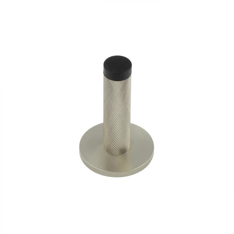 Frelan Hardware Door Furniture Satin Nickel Frelan - Burlington Knurled Wall Mounted Door Stop Knurled Rose Satin Nickel