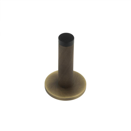 Frelan Hardware Door Furniture Antique Brass Frelan - Burlington Knurled Wall Mounted Door Stop Plain Rose Antique Brass