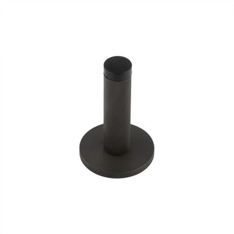 Frelan Hardware Door Furniture Dark Bronze Frelan - Burlington Knurled Wall Mounted Door Stop Plain Rose Dark Bronze