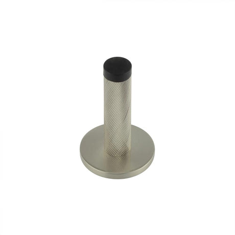 Frelan Hardware Door Furniture Satin Nickel Frelan - Burlington Knurled Wall Mounted Door Stop Plain Rose Satin Nickel