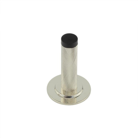 Frelan Hardware Door Furniture Polished Nickel Frelan - Burlington Knurled Wall Mounted Door Stop Stepped Rose Polished Nickel