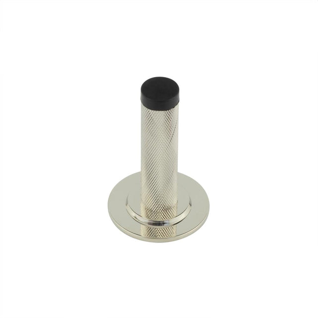 Frelan Hardware Door Furniture Polished Nickel Frelan - Burlington Knurled Wall Mounted Door Stop Stepped Rose Polished Nickel