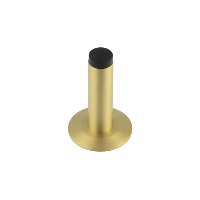 Frelan Hardware Door Furniture Satin Brass Frelan - Burlington Plain Wall Mounted Door Stops Chamfered Rose Satin Brass