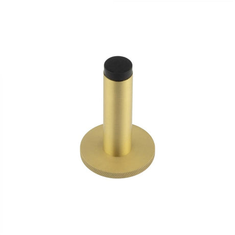 Frelan Hardware Door Furniture Satin Brass Frelan - Burlington Plain Wall Mounted Door Stops Knurled Rose Satin Brass
