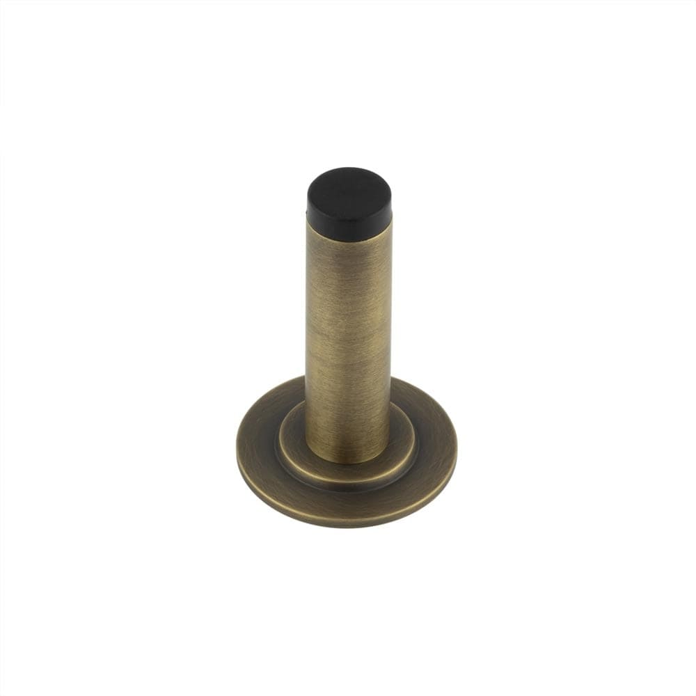 Frelan Hardware Door Furniture Antique Brass Frelan - Burlington Plain Wall Mounted Door Stops Stepped Rose Antique Brass