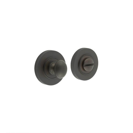 Frelan Hardware Door Furniture Dark Bronze Frelan - Burlington Turns & Releases Inner 1 Knurled Rose Dark Bronze