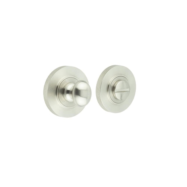Frelan Hardware Door Furniture Satin Nickel Frelan - Burlington Turns & Releases Inner 1 Knurled Rose Satin Nickel