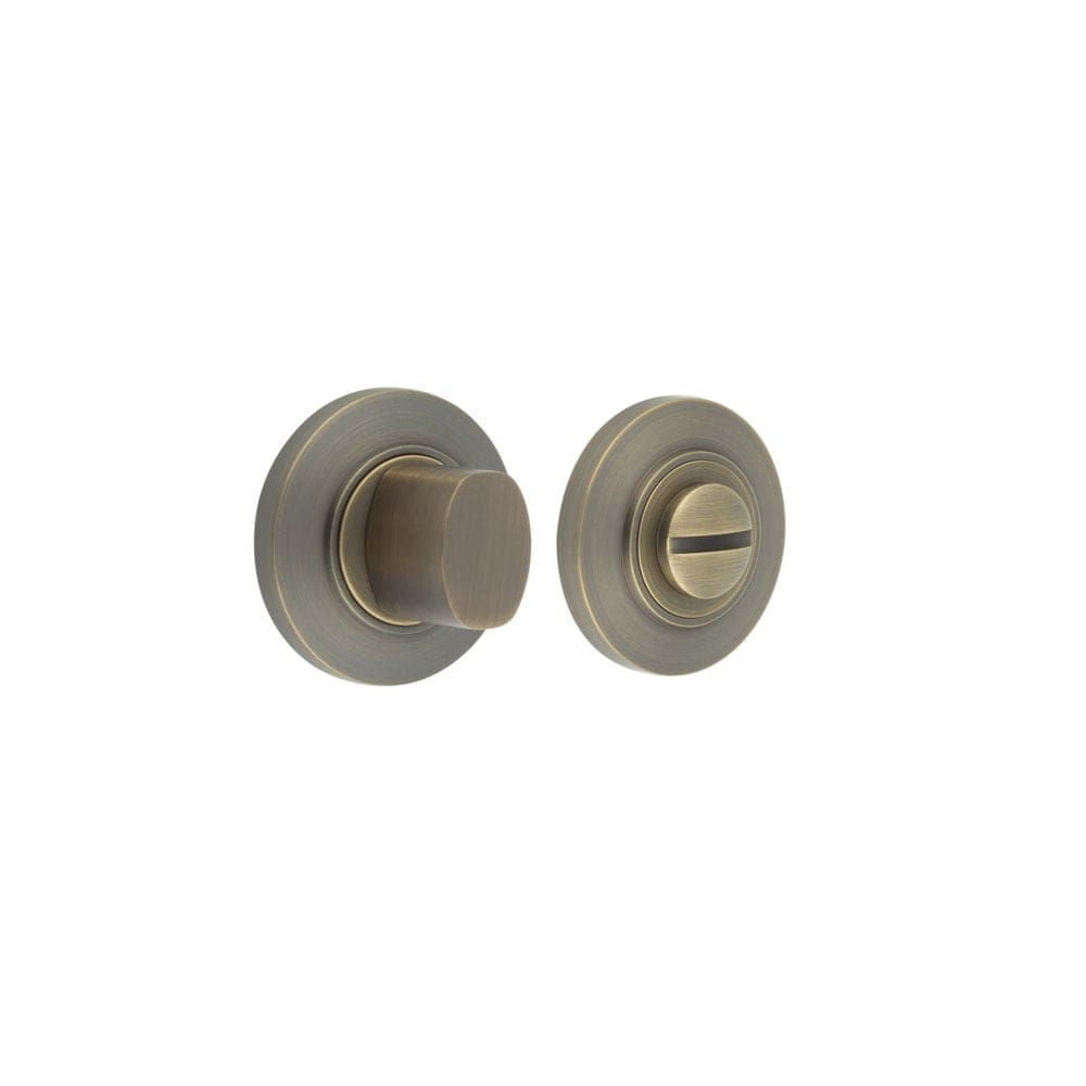 Frelan Hardware Door Furniture Antique Brass Frelan - Burlington Turns & Releases Inner 3 Chamfered Rose Antique Brass