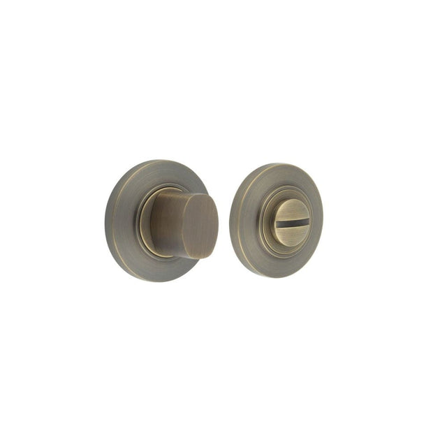 Frelan Hardware Door Furniture Antique Brass Frelan - Burlington Turns & Releases Inner 3 Chamfered Rose Antique Brass